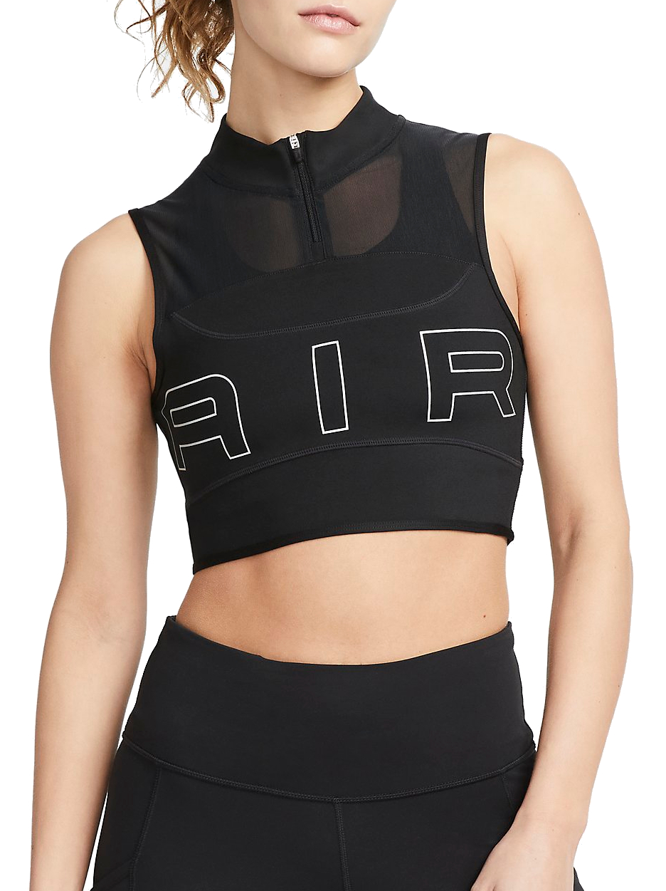 Dámské zkrácené běžecké tričko s čtvrtinovým zipem Nike Air Dri-FIT