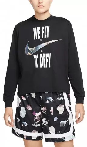 de manga comprida Nike Swoosh Fly Women s Boxy Long-Sleeve T-Shirt
