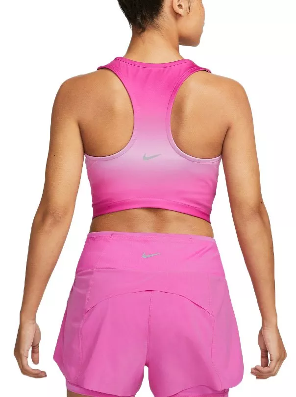 Dámské crop běžecké tílko Nike Dri-FIT Swoosh Printed Cropped