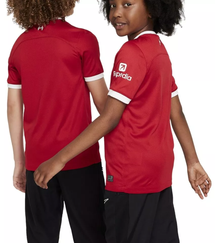 Dětský domácí fotbalový dres s krátkým rukávem Nike Liverpool FC Stadium 2023/24