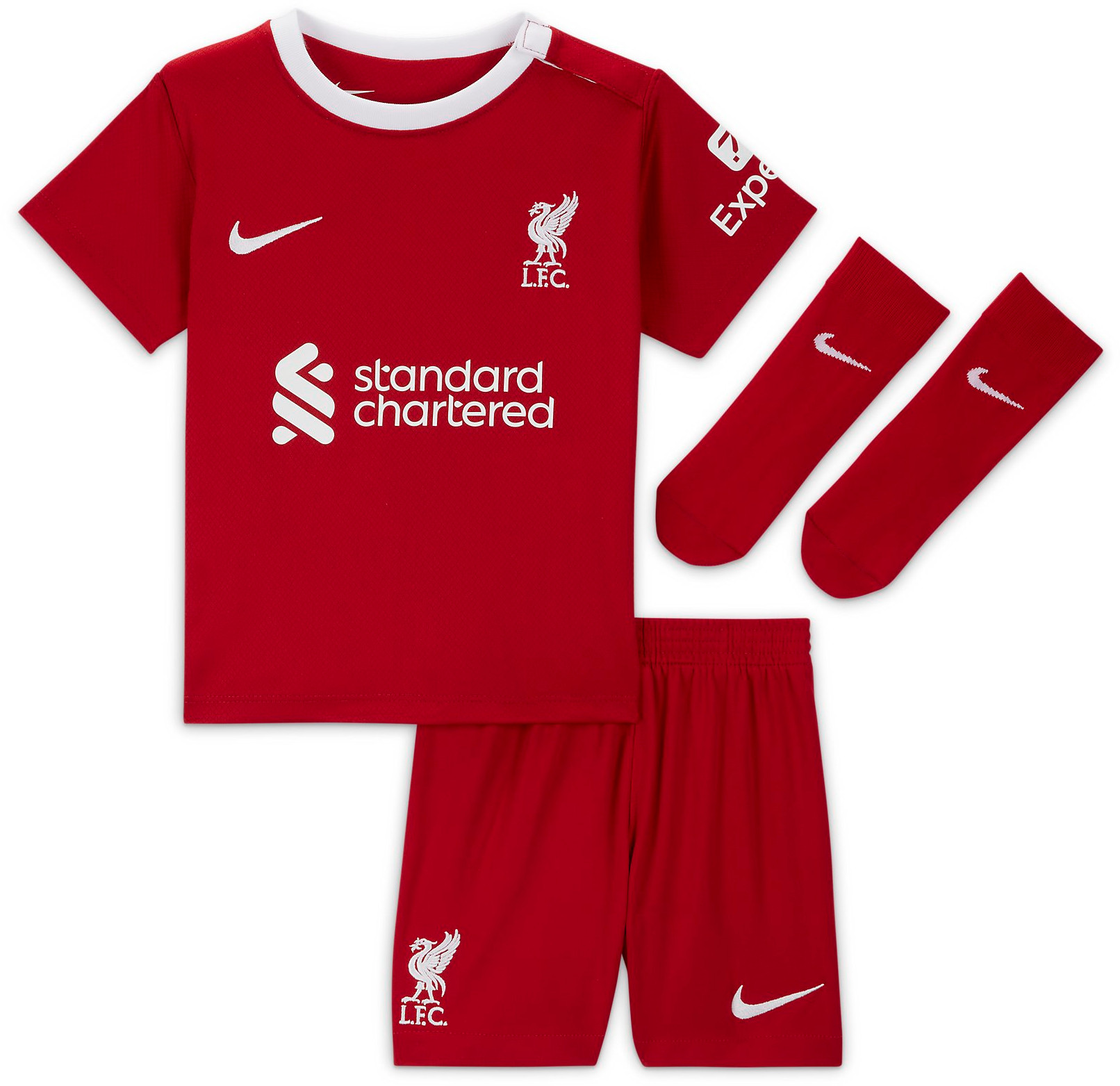 Trojdílná souprava pro kojence a batolata Nike Dri-FIT Liverpool FC 2023/24, domácí