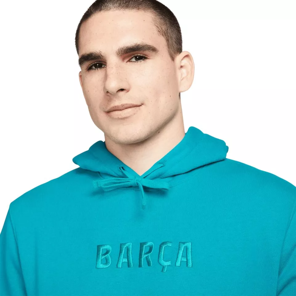 Férfi polár pulóver kapucnival Nike FC Barcelona Club