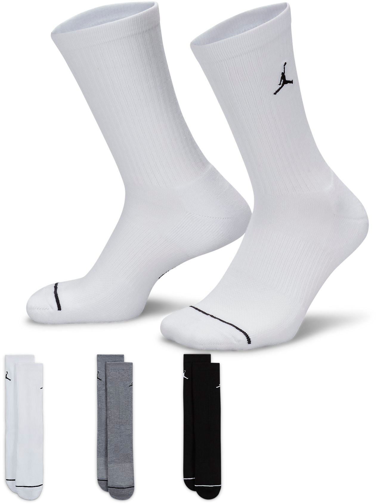 Unisexové středně vysoké ponožky Jordan Everyday Crew (3 páry)