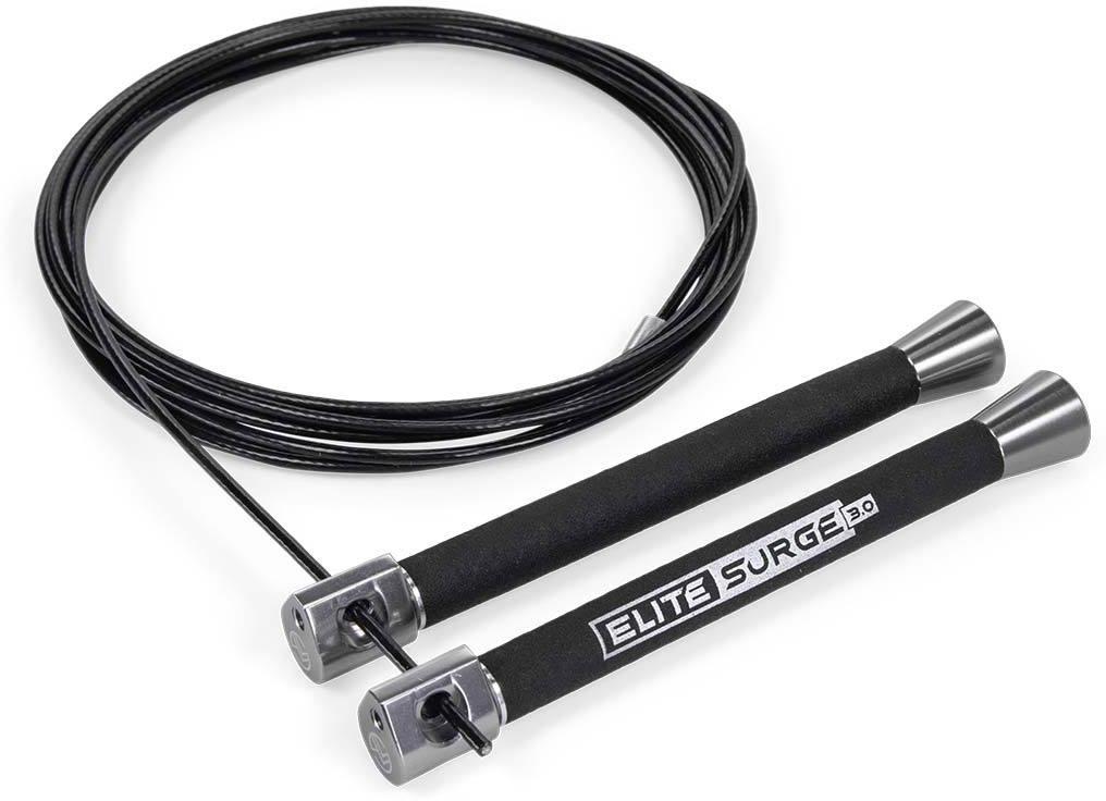 Jump rope SRS Elite Surge 3.0 - Gun Metal Handle / Black Cable