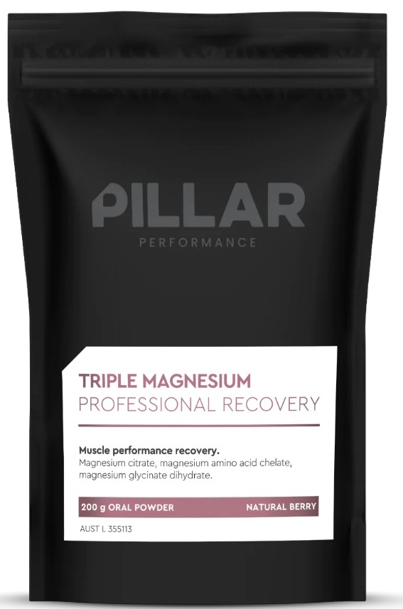 Βιταμίνες και μεταλλικά στοιχεία Pillar Performance Triple Magnesium Professional Recovery Powder Berry (200g) POUCH