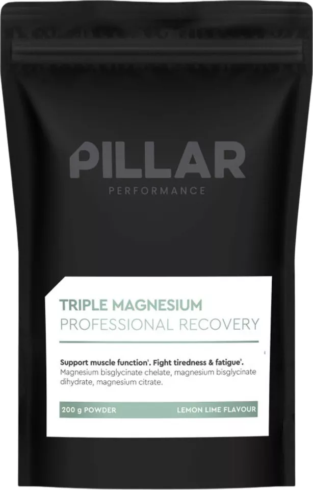 Βιταμίνες και μεταλλικά στοιχεία Pillar Performance Triple Magnesium Professional Recovery Powder Lemon Lime - Pouch (200g)