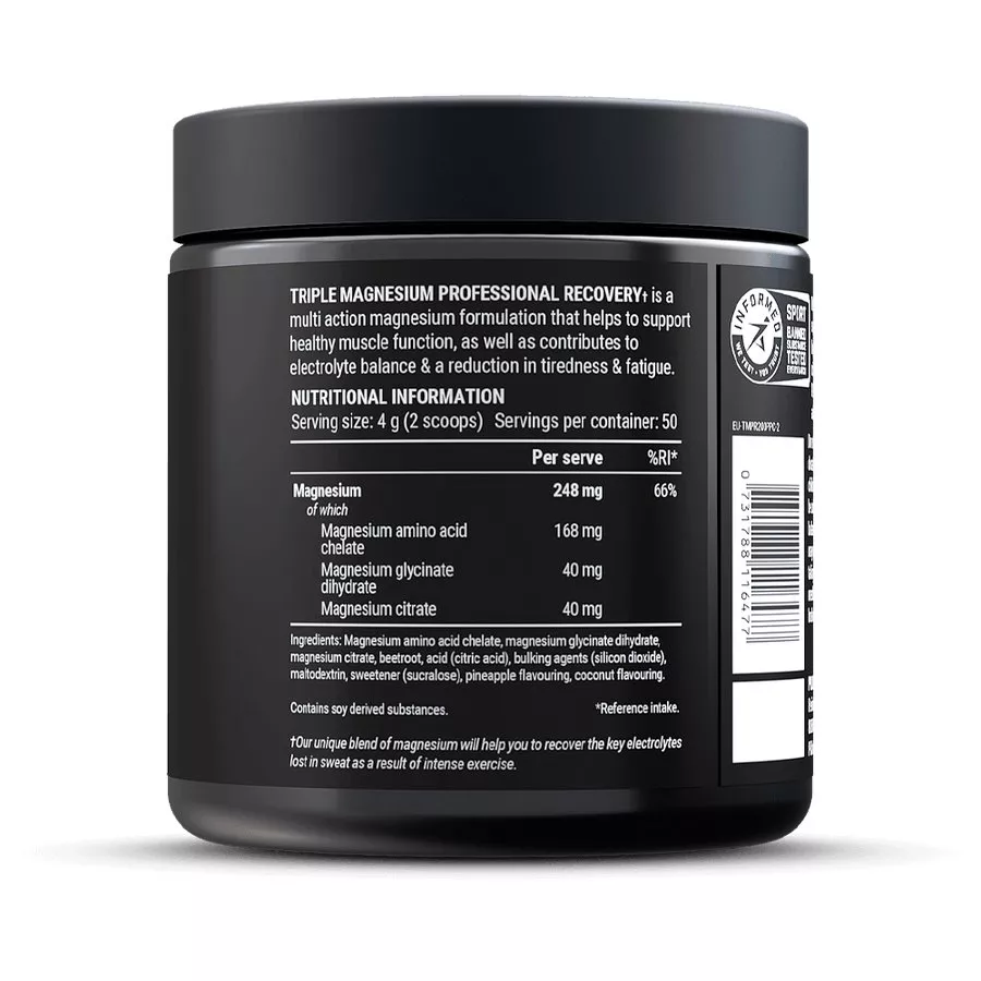 Βιταμίνες και μεταλλικά στοιχεία Pillar Performance Triple Magnesium Professional Recovery Powder Pineapple Coconut