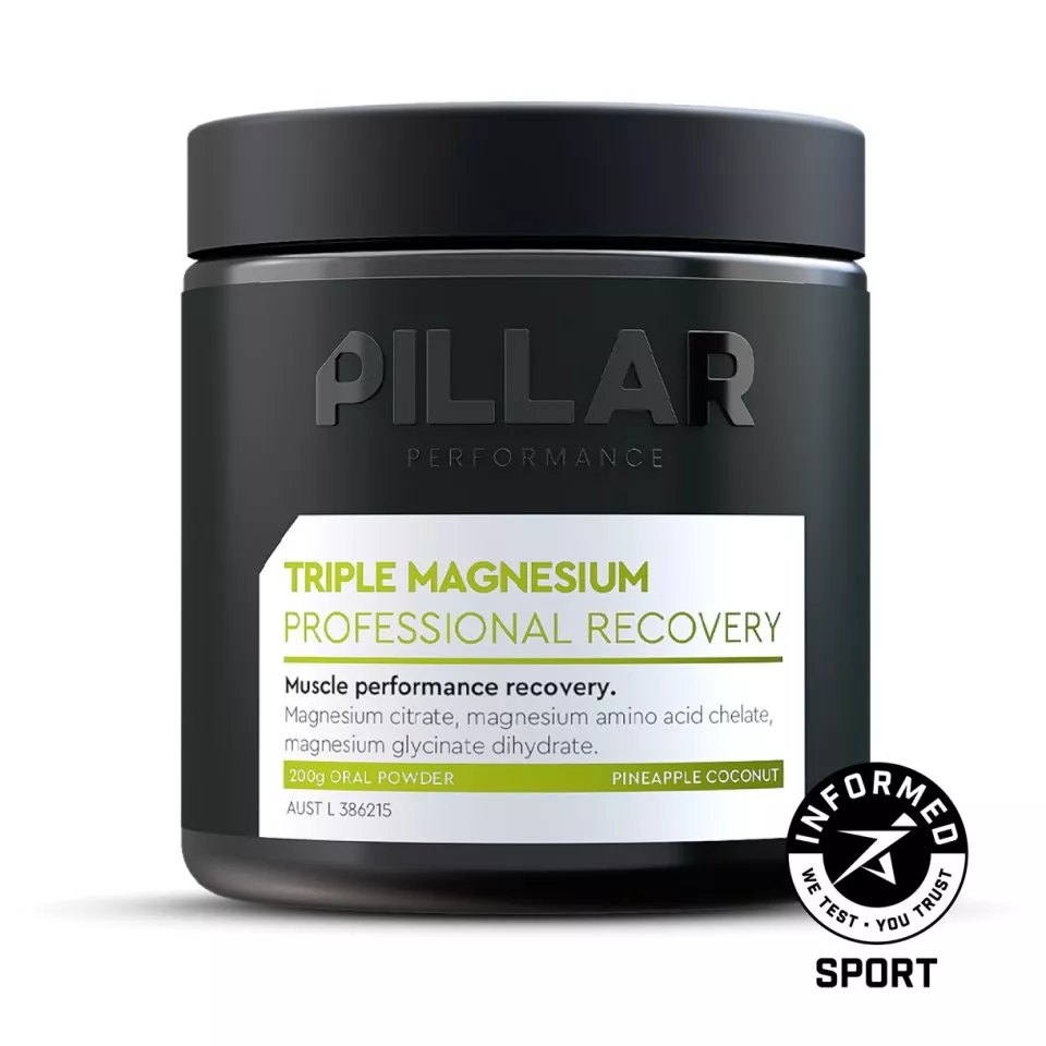 Βιταμίνες και μεταλλικά στοιχεία Pillar Performance Triple Magnesium Professional Recovery Powder Pineapple Coconut