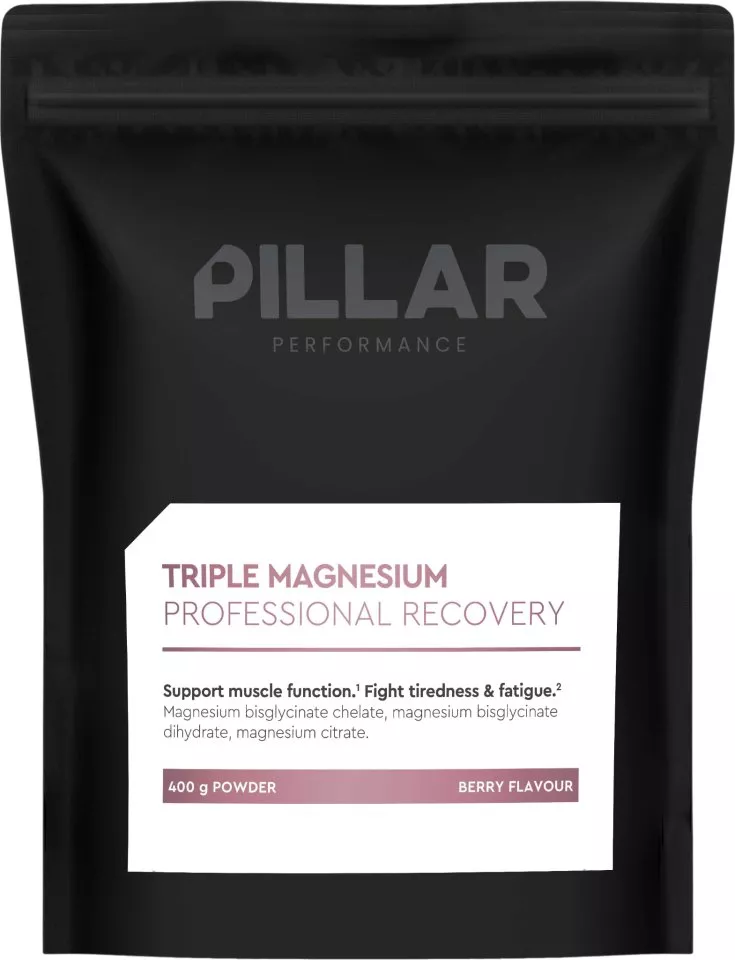 Vitaminas e minerais Pillar Performance Triple Magnesium - Professional Recovery Berry Value Pack (400g)