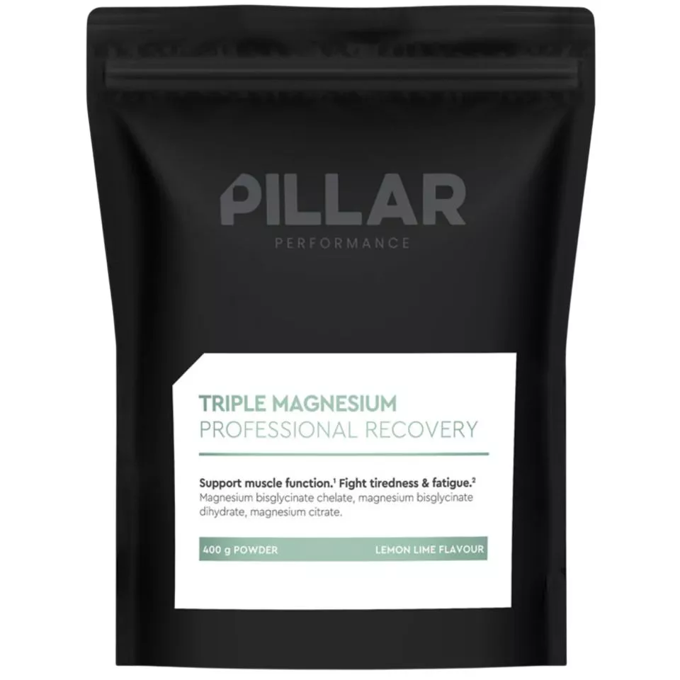 Vitamines et mineraux Pillar Performance Triple Magnesium Professional Recovery Powder Lemon Lime (400g)