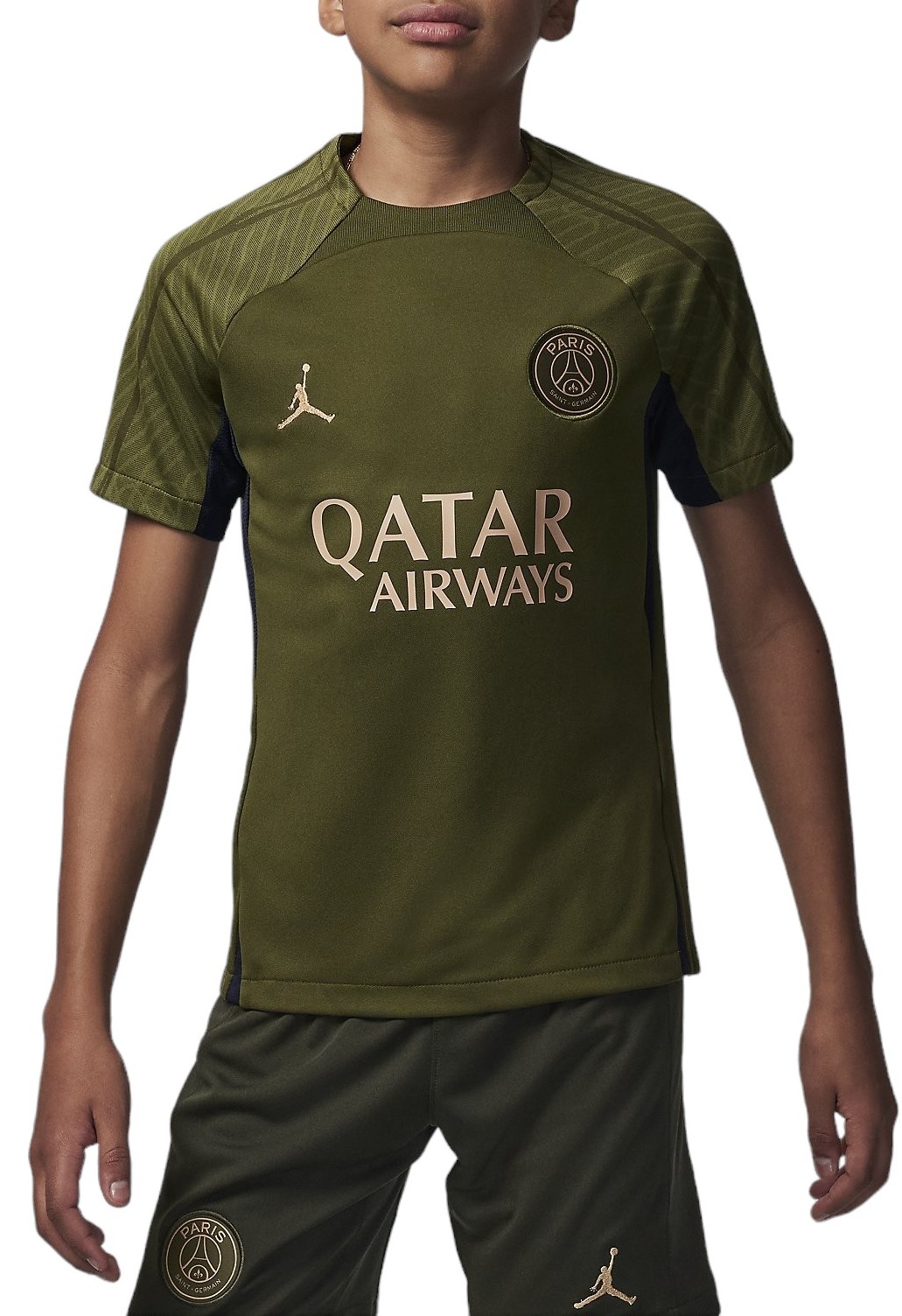 Fotbalové tričko s krátkým rukávem pro větší děti Jordan Dri-FIT Paris Saint-Germain Strike 2023/24