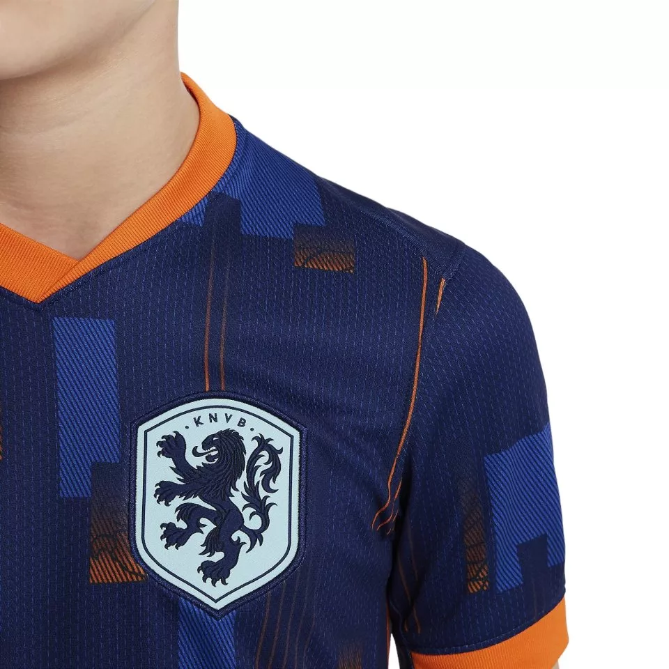 Dětský hostující dres s krátkým rukávem Nike Dri-FIT Nizozemsko Stadium 2024