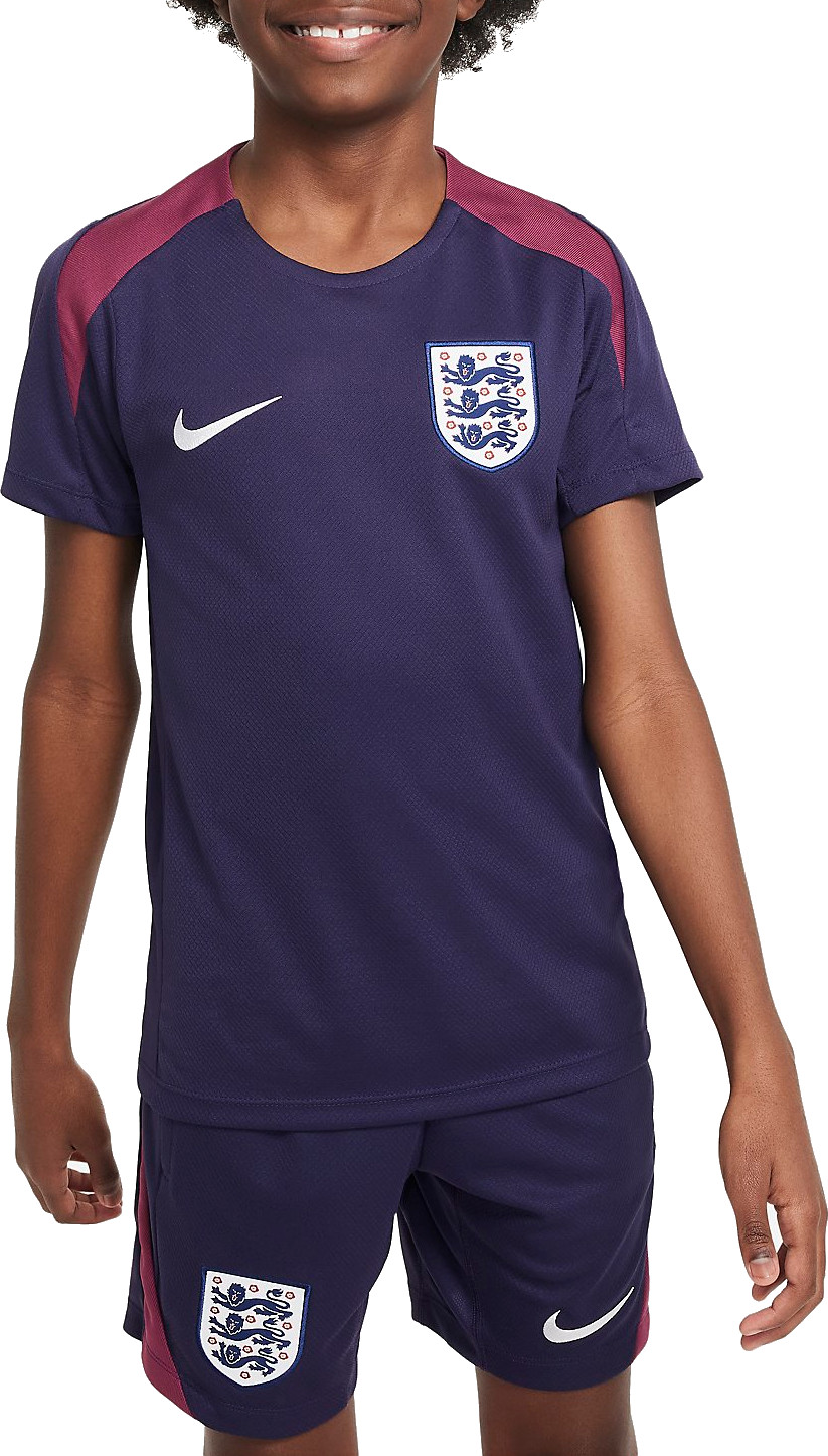 Dětské pleteninové fotbalové tričko s krátkým rukávem Nike Dri-FIT Anglie Strike