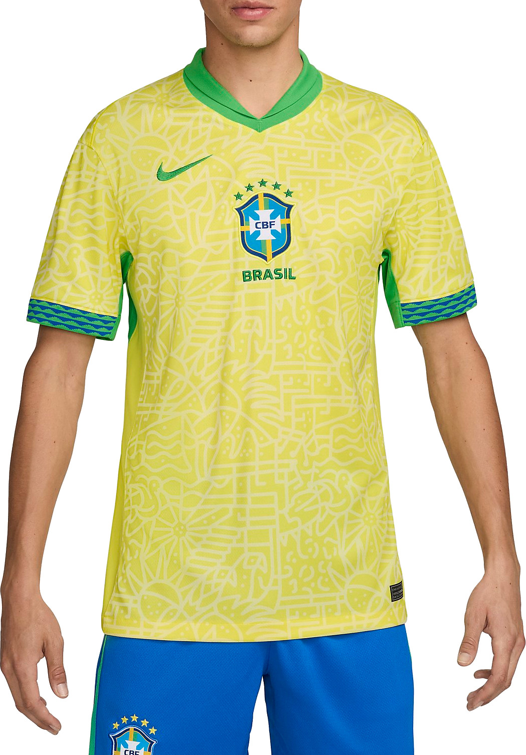 Pánský domácí dres s krátkým rukávem Nike Dri-FIT Brazílie Stadium 2024