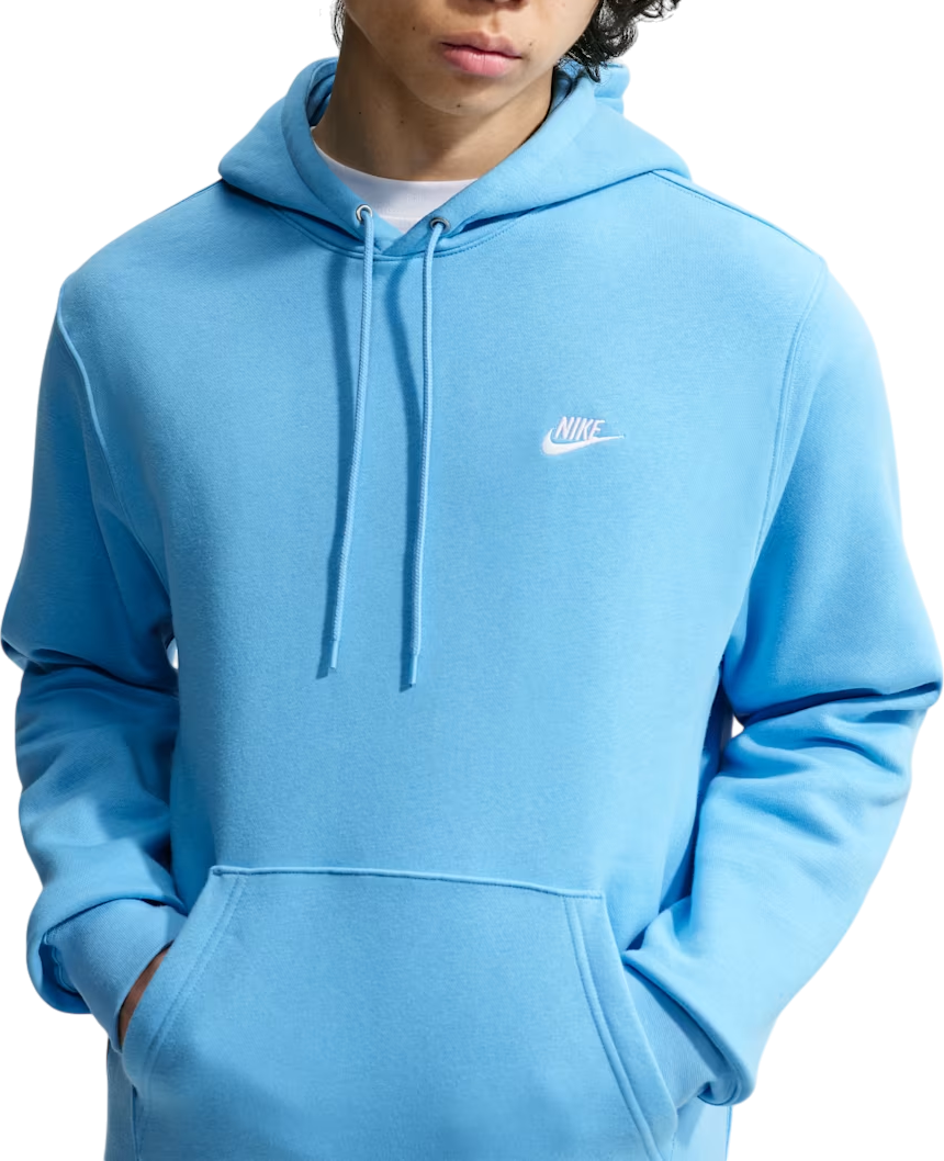 Nike Club Fleece Sweatshirt met capuchon, S, Blauw