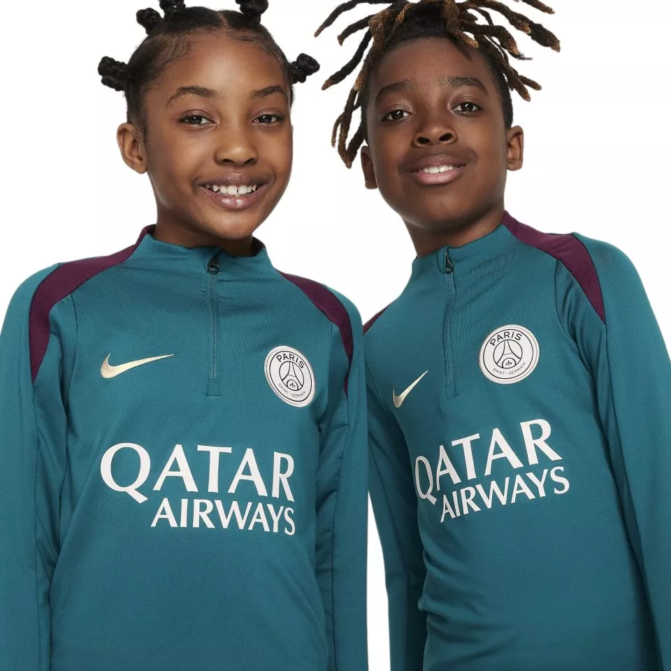 Dětské tréninkové fotbalové tričko s dlouhým rukávem Nike Dri-FIT Paris Saint-Germain Drill