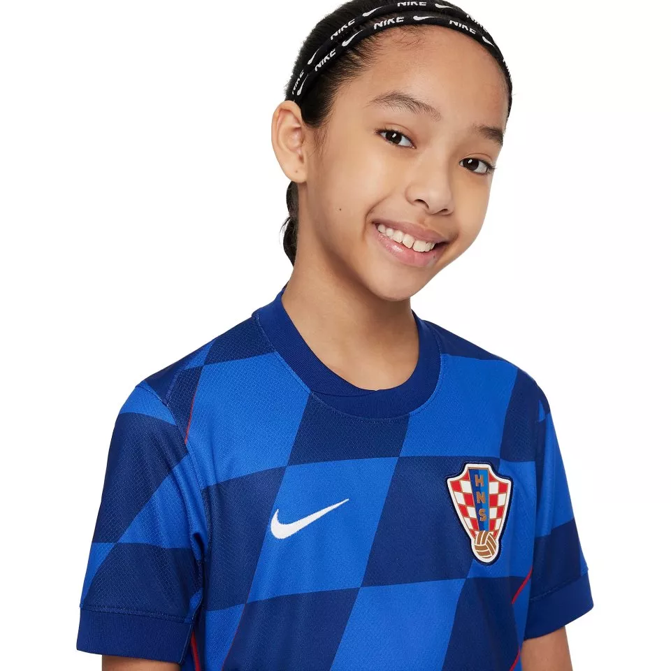 Dětský hostující dres s krátkým rukávem Nike Chorvatsko Stadium 2024