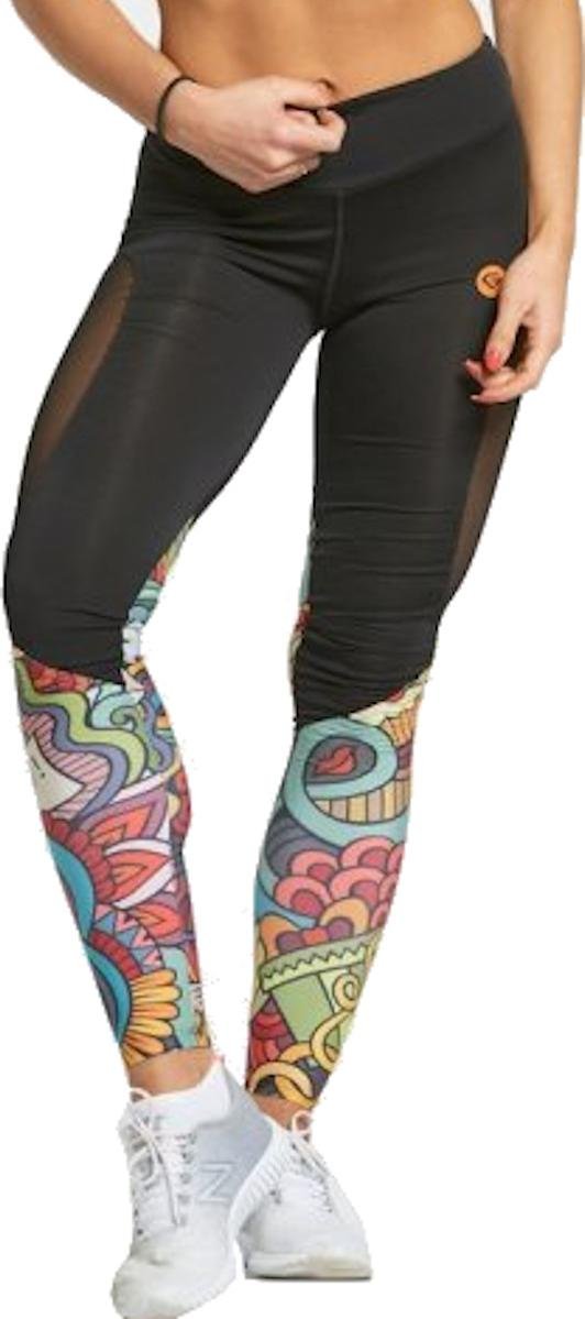 Colanți Gym Glamour Leggings Black&Colorful Love