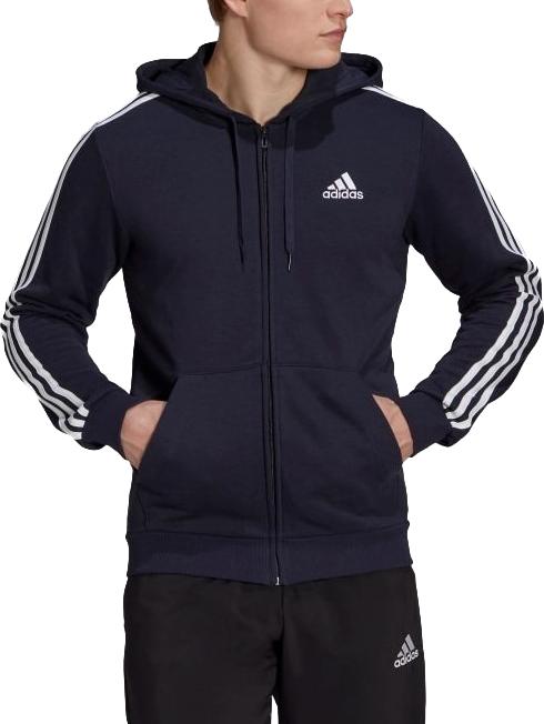 Φούτερ-Jacket με κουκούλα adidas Sportswear M 3S FT FZ HD