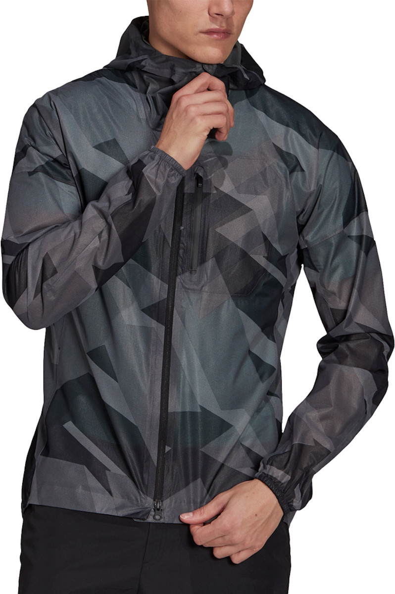 Hooded jacket adidas Terrex AGR Rain J AOP