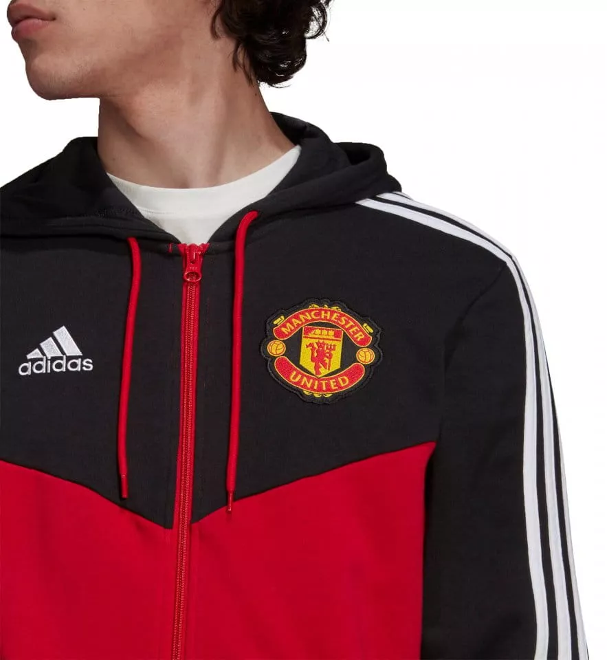 Pánská mikina s kapucí adidas Manchester United 3-Stripes