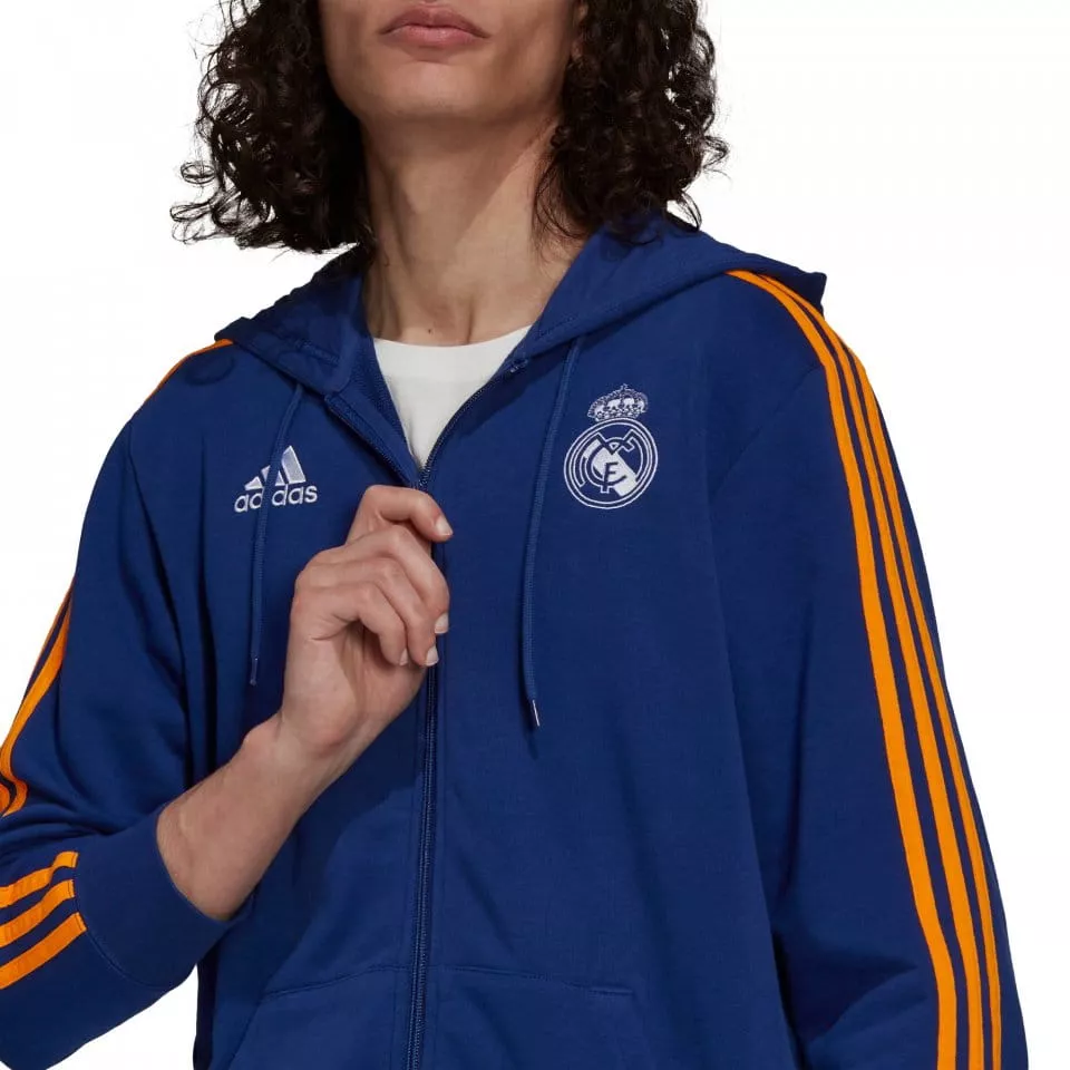 Hooded sweatshirt adidas REAL 3S FZ HD