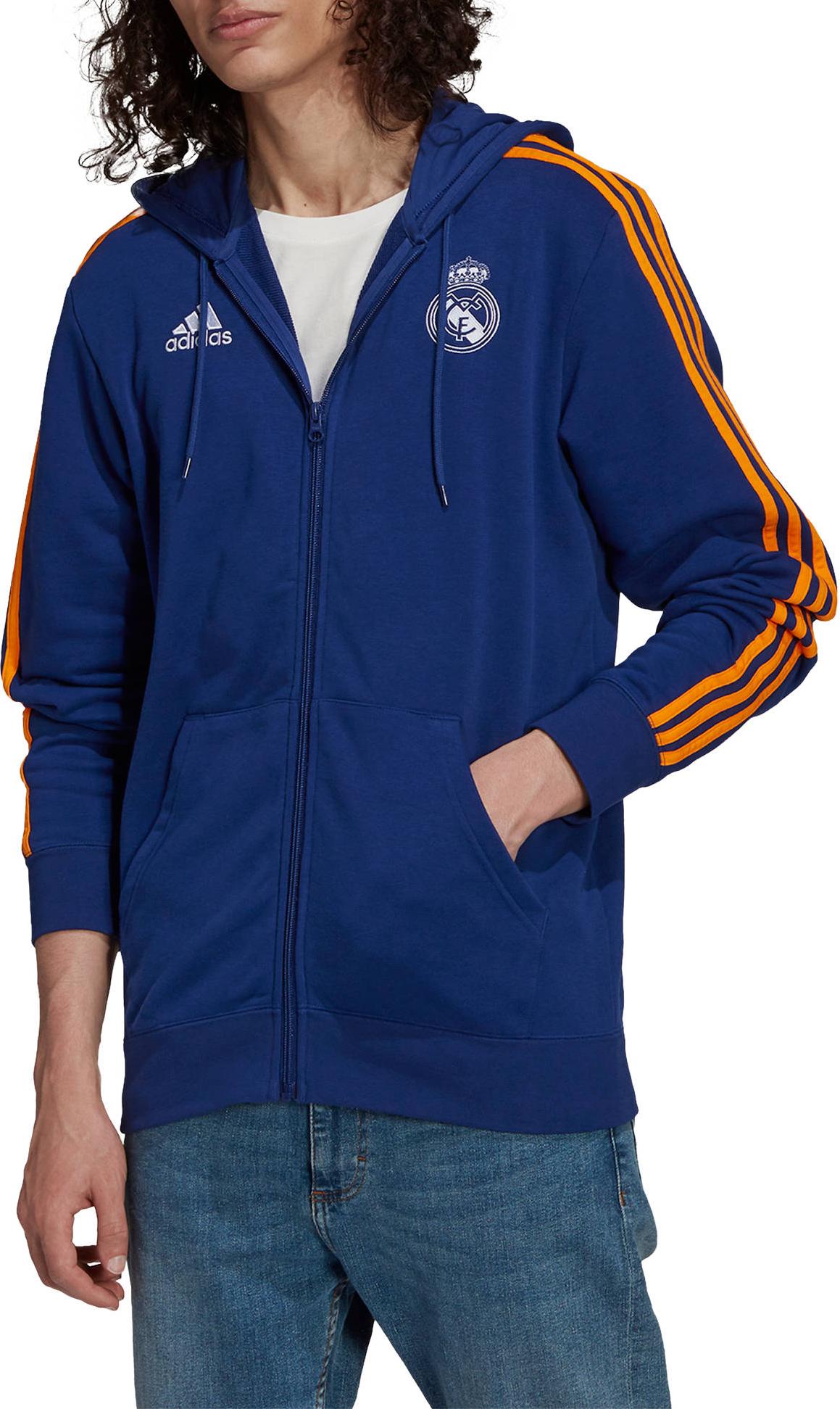 Hooded sweatshirt adidas REAL 3S FZ HD