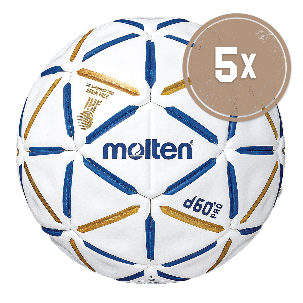 Minge Molten 5er Ballset H2D5000-BW Handball d60 Pro