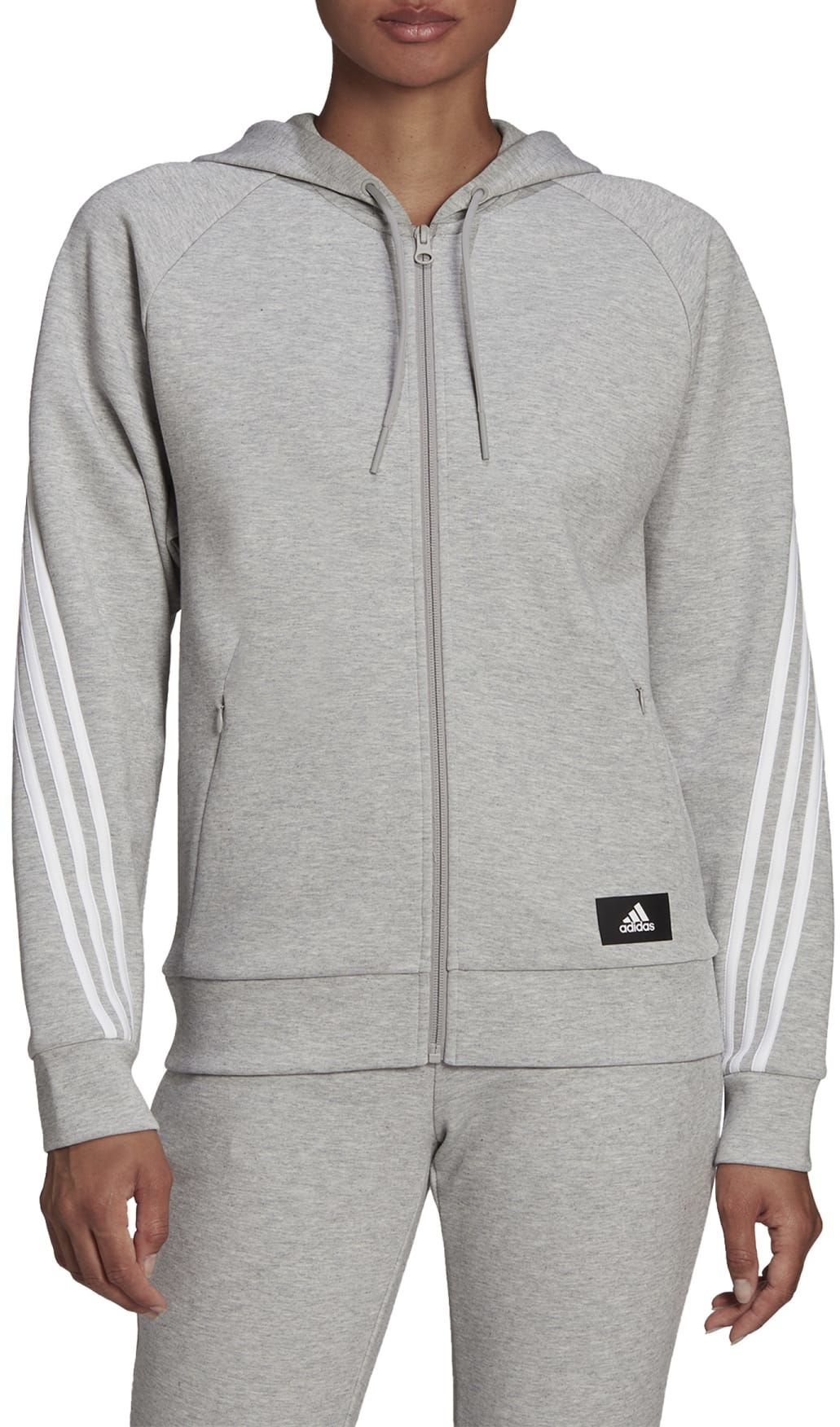 Sweatshirt com capuz adidas Sportswear W FI 3S FZ REG
