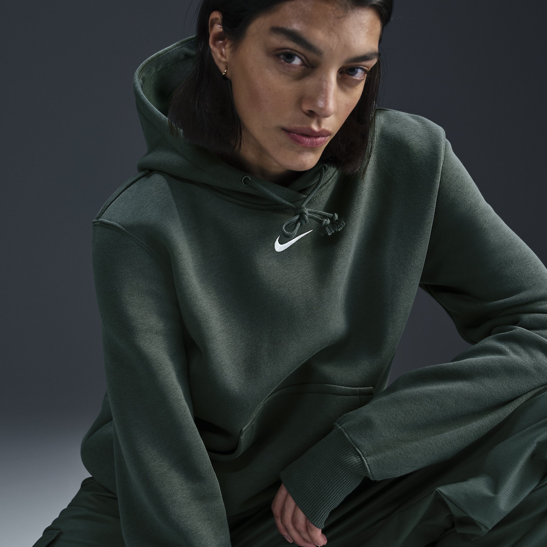 Hooded sweatshirt Nike W NSW PHNX FLC STD PO HOODIE Hooded sweatshirt Nike W NSW PHNX FLC STD PO HOODIE