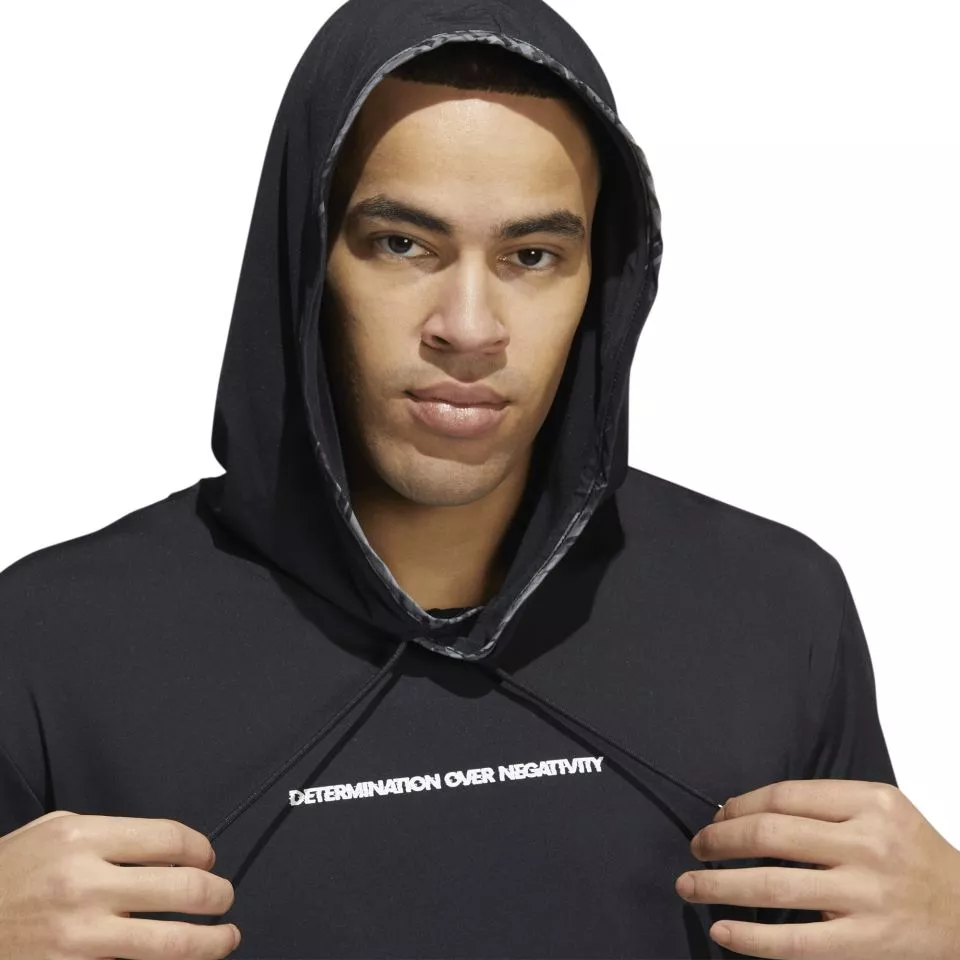 Суитшърт с качулка adidas DM LW PO