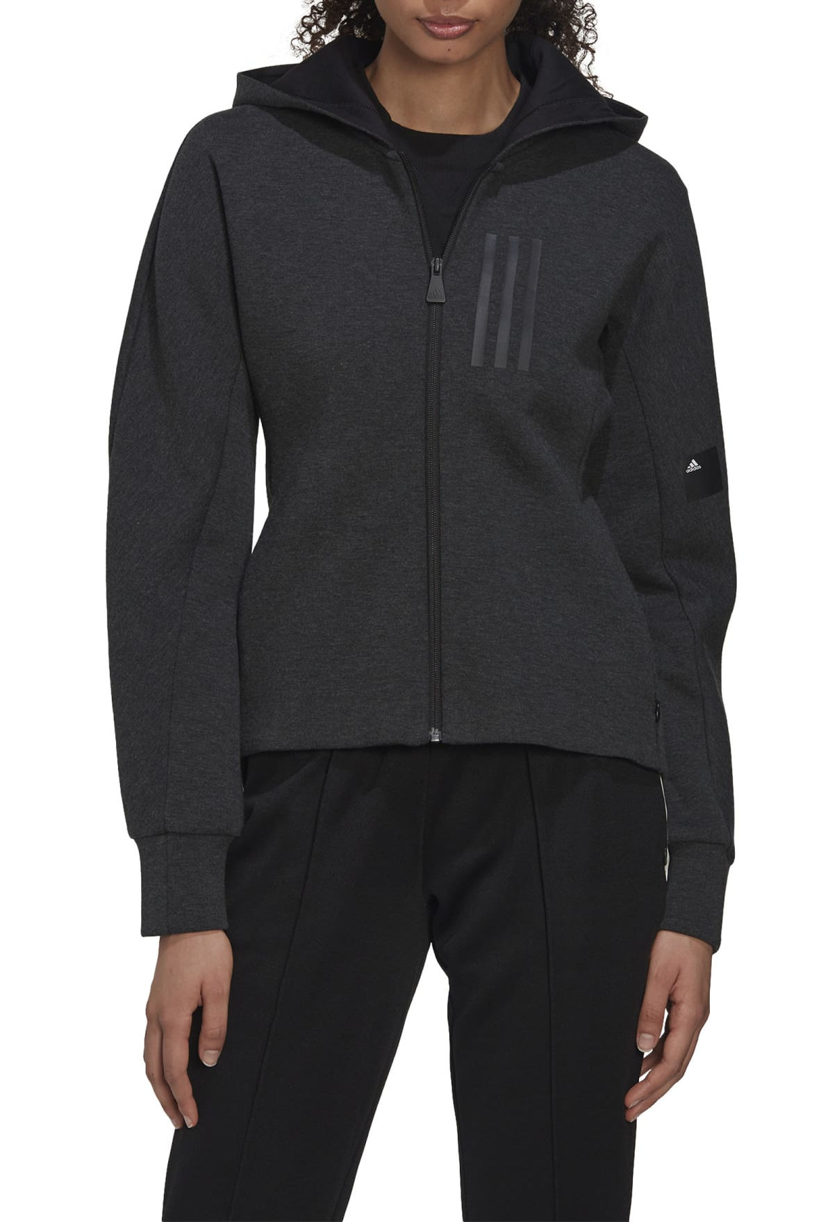Sweatshirt met capuchon adidas Sportswear W MV SL FZ HD