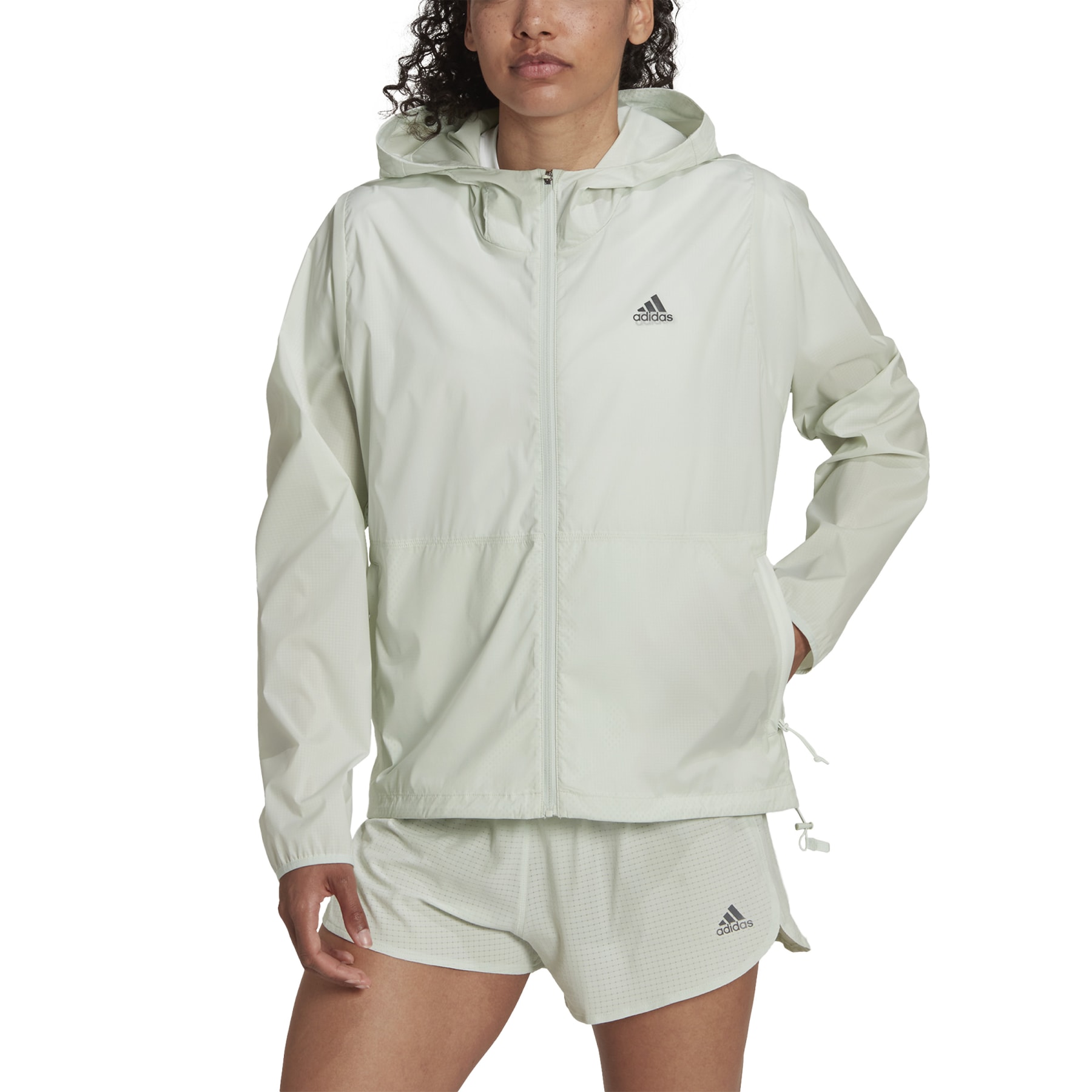 Adidas mesh discount running jacket