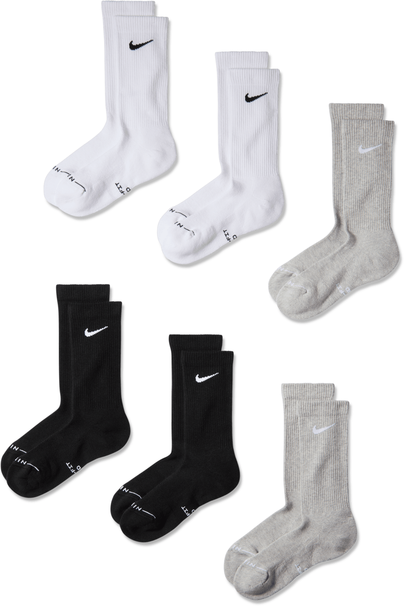 Nike Everyday Elevated Ankle 6 pack Sokken, S, Veelkleurig