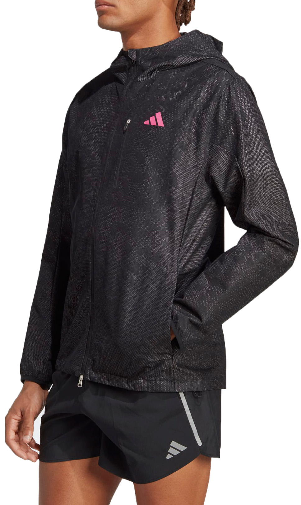Pánská běžecká bunda s kapucí adidas Adizero