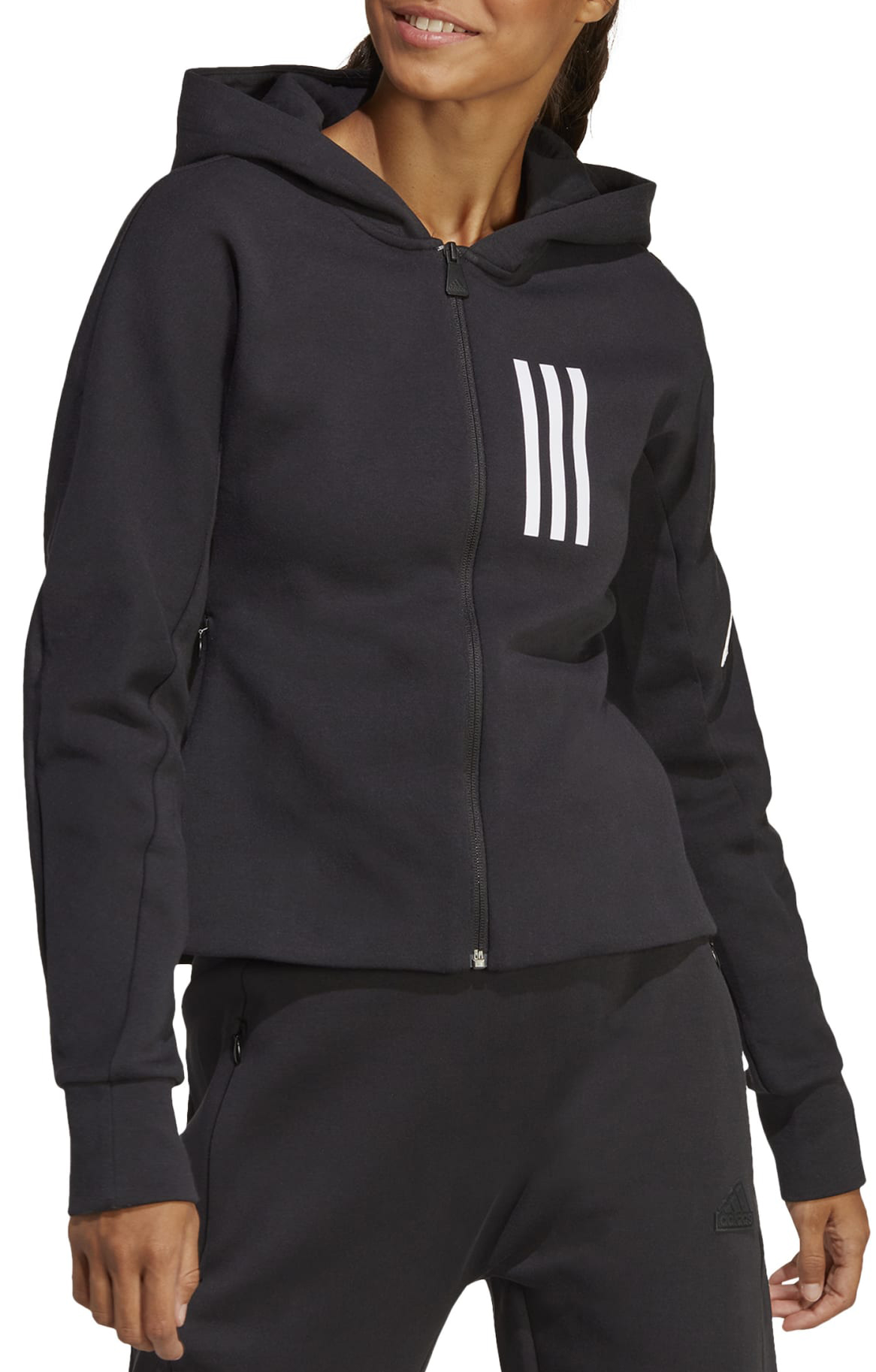 Sweatshirt com capuz adidas Sportswear W MV SL FZ HD