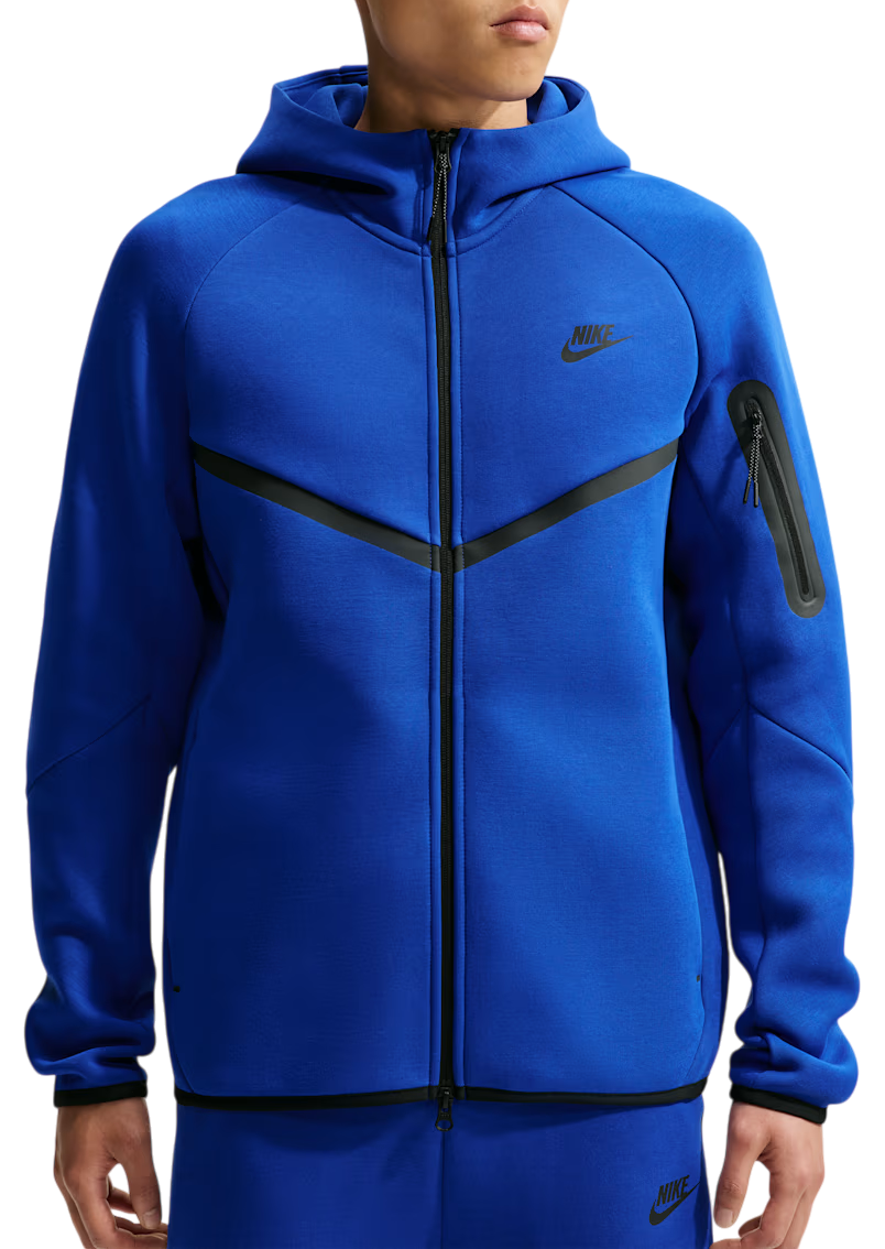 Nike Tech Fleece Full-Zip Windrunner Sweatshirt met capuchon, M, Blauw