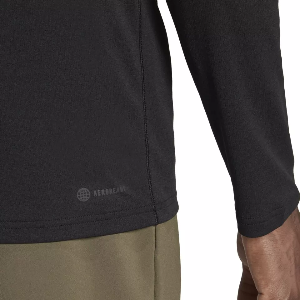 Pánské tričko s dlouhým rukávem a 1/4 zipem adidas Train Essentials Seasonal 1/4 Zip