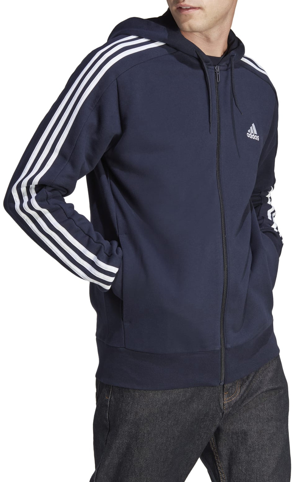 Bluza z kapturem adidas Sportswear M 3S FT FZ HD