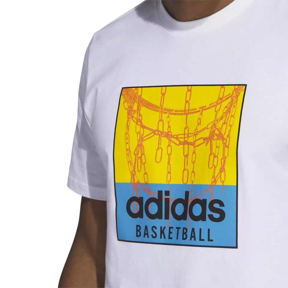 Pánské basketbalové tričko s krátkým rukávem adidas Chain Net Graphic