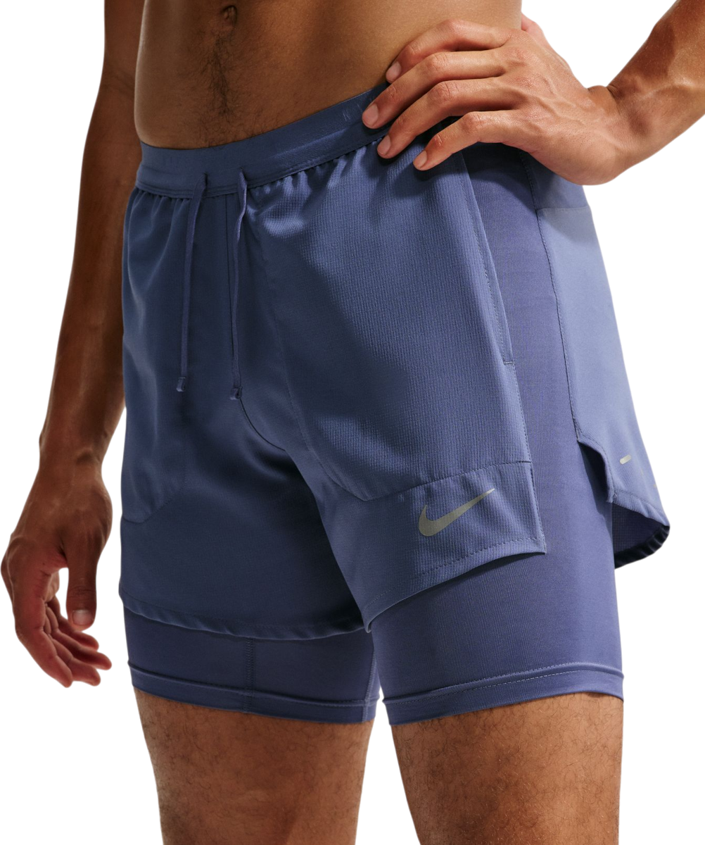 Nike Stride 2in1 5inch Korte broeken, M, Blauw