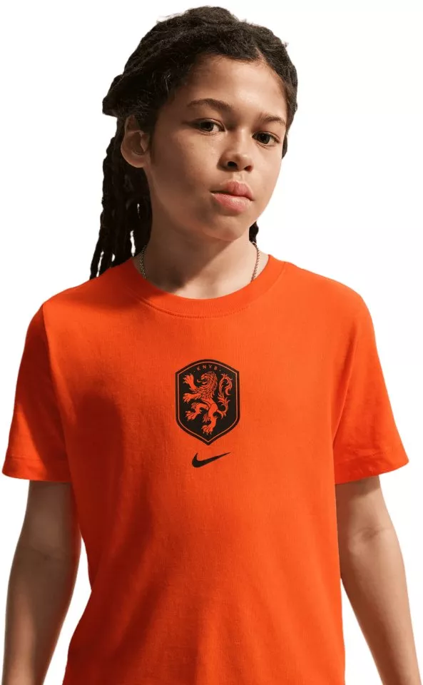 Fotbalové tričko pro větší děti s krátkým rukávem Nike Nizozemsko Crest