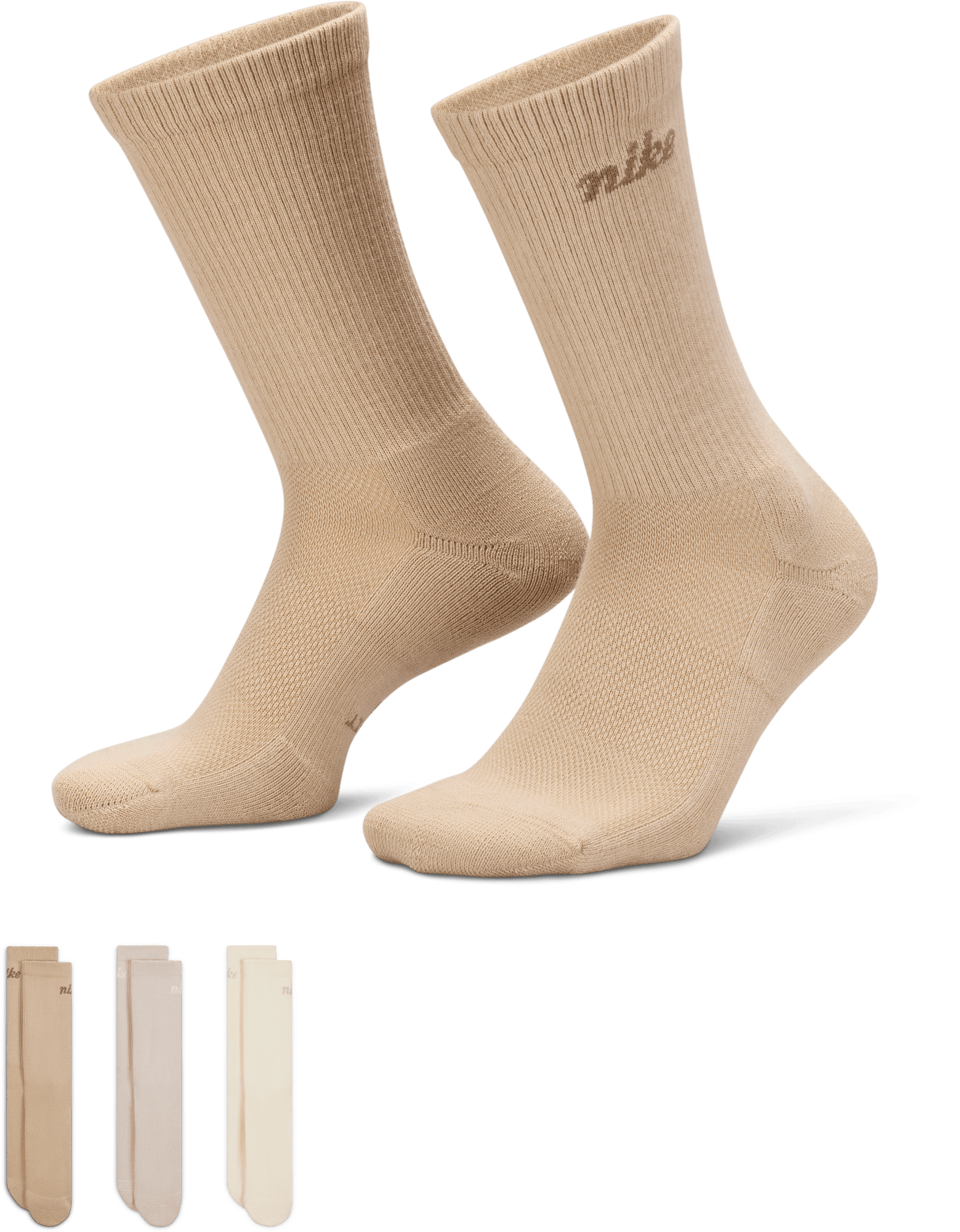 Nike Everyday Elevated 3-pairs Sokken, L, Bruin