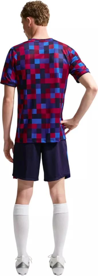 Pánské předzápasové tričko s krátkým rukávem Nike Dri-FIT FC Barcelona, domácí