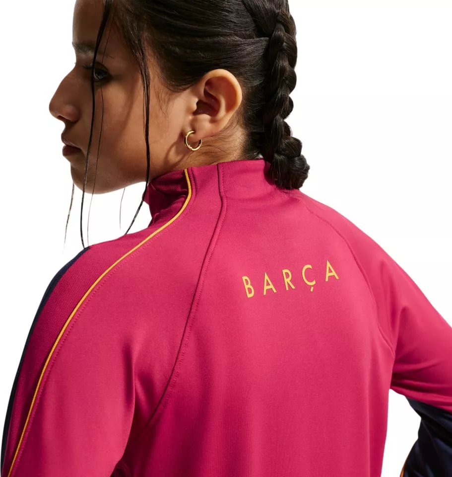 Gyerek kötött futball edző hosszú ujjú felső Nike Dri-FIT FC Barcelona Strike 2026/27
