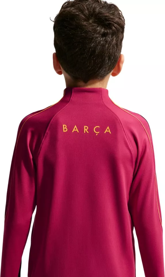 Gyerek kötött futball edző hosszú ujjú felső Nike Dri-FIT FC Barcelona Strike 2026/27