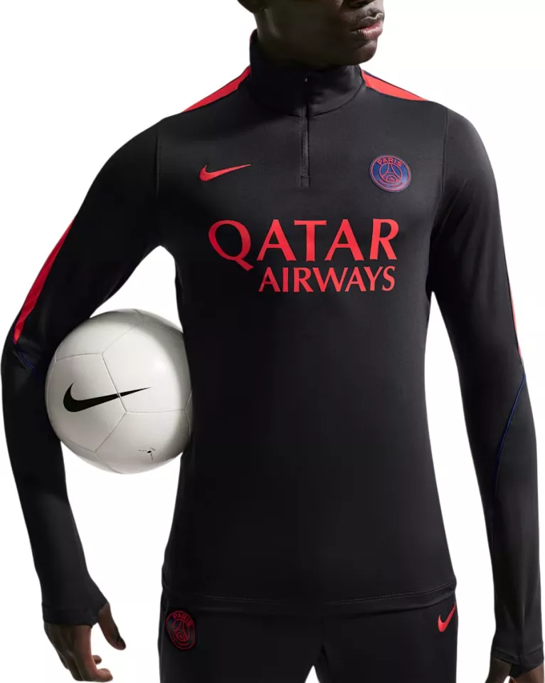 Męska pleciona piłkarska koszulka treningowa z długim rękawem Nike Dri-FIT Paris Saint-Germain Strike 2026/27