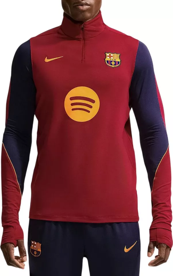 Pánske pletené futbalové tréningové tričko s dlhým rukávom Nike Dri-FIT FC Barcelona Strike 2026/27