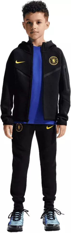 Gyerek kapucnis focipulóver Nike Chelsea FC Tech Fleece