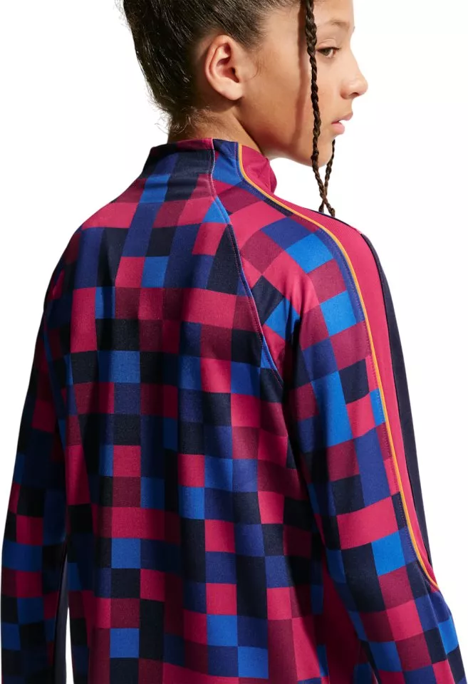 Gyerek hazai mérkőzés előtti edzőfelső hosszú ujjú Nike Dri-FIT FC Barcelona Strike 2026/27